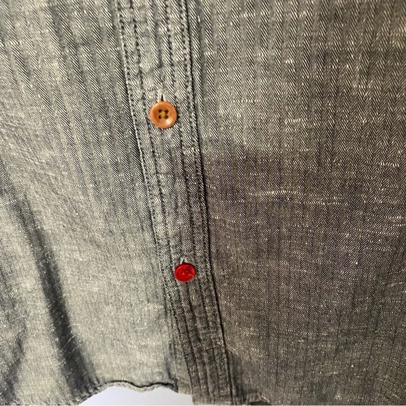 CPO Provisions Gray tweed Button-Up Shirt sz medium - Picture 5 of 10